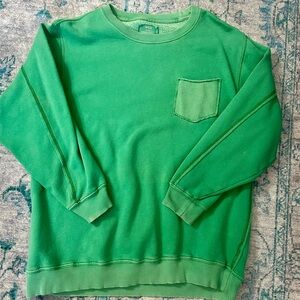 Aerie Vibrant Green Crewneck Sweater